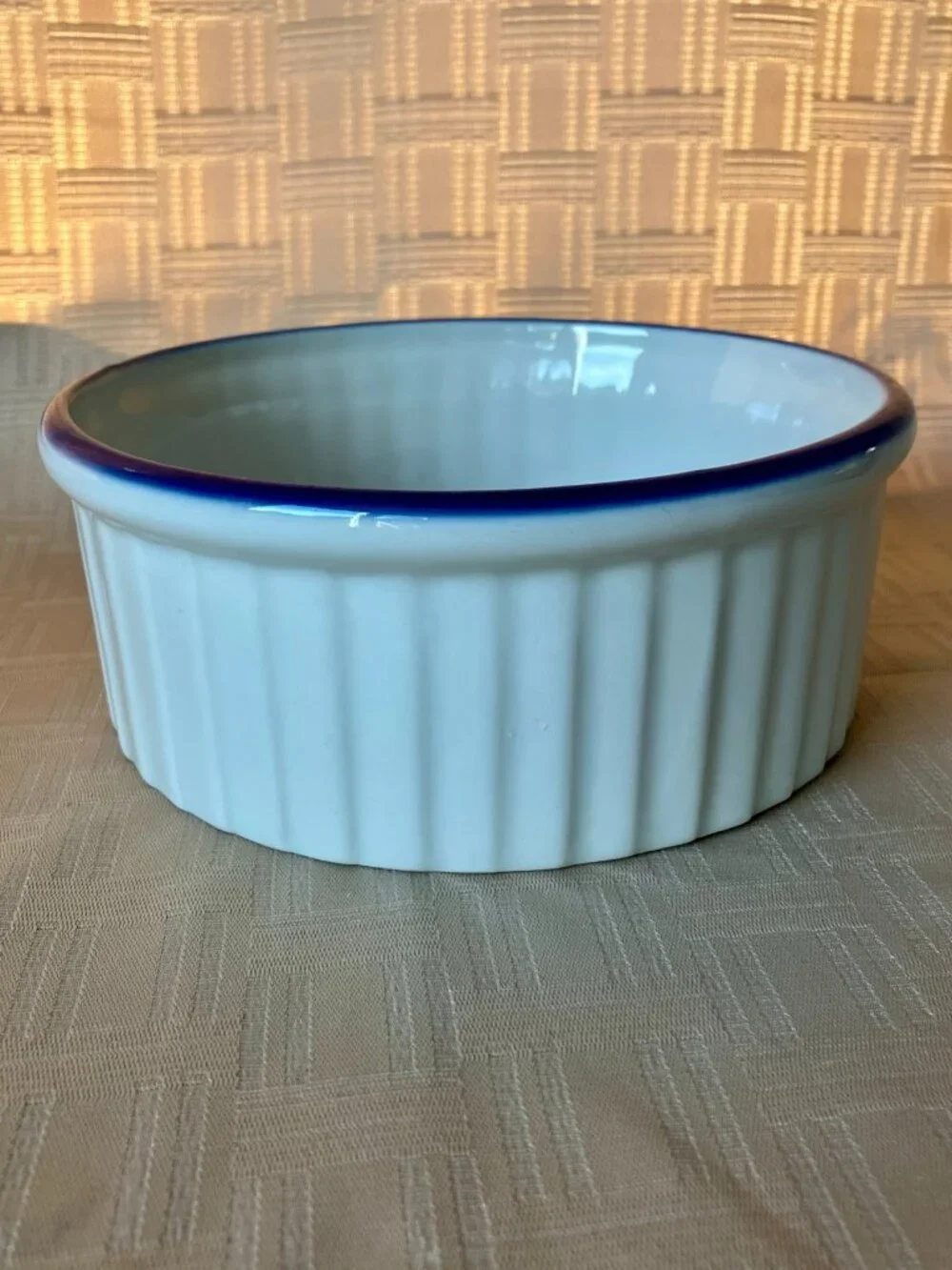 Viana Do Castelo Portugal Baking Casserole Dish Bowl Hand Painted 7 1/4” Round